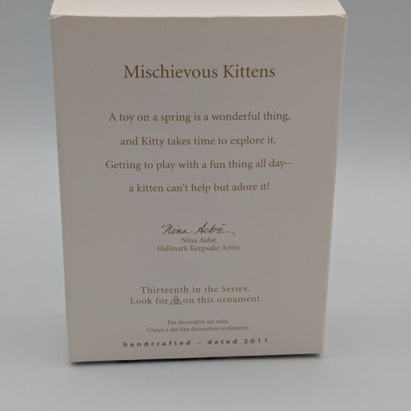 Hallmark Keepsake Mischievous Kittens 2011, 13th in Series Christmas Ornament - Picture 9 of 11